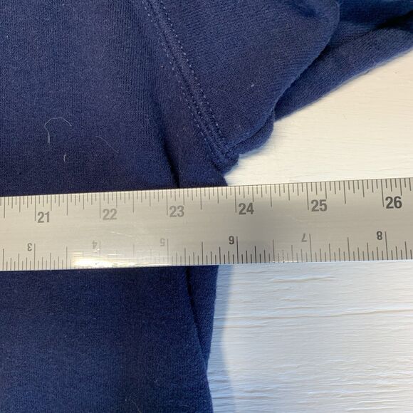 VINTAGE Jerzees Wilmar Fire Department Sweatshirt Size XL Blue Fleece 1/4 Zip - Picture 4 of 7